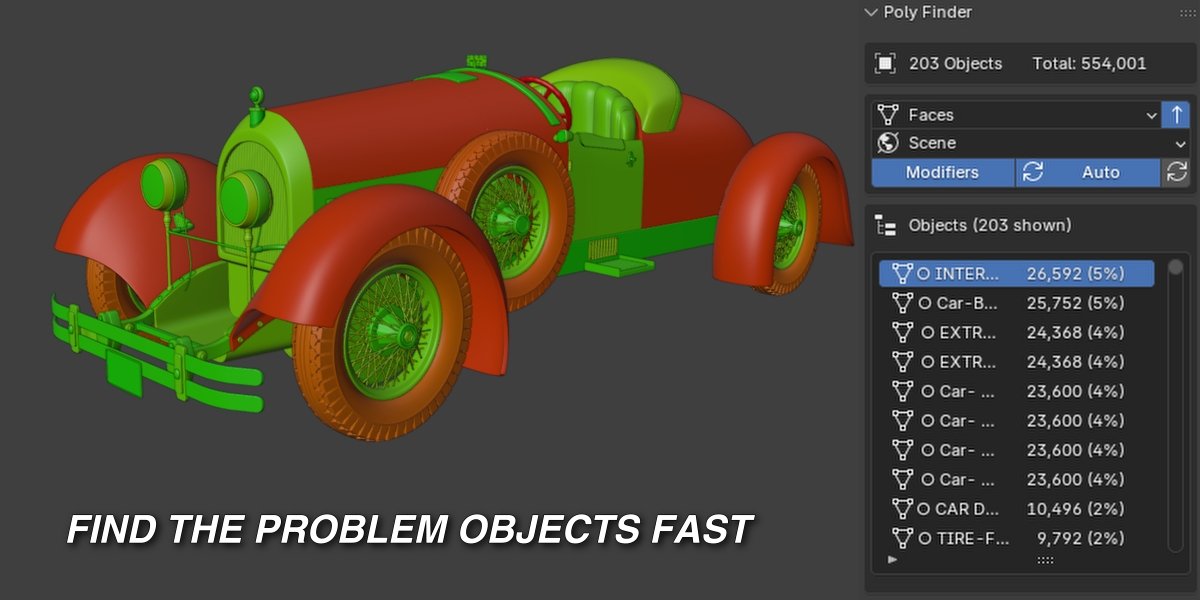 Poly Finder — Scene Weight for Blender | Oculis Studio